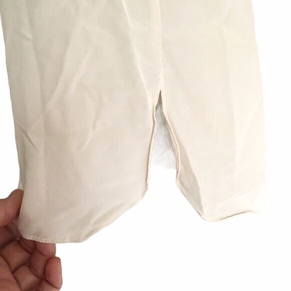 Robert RODRIGUEZ Silk Sleeveless Beaded V-Neck Tank Top Cream 6 - Picture 5 of 7